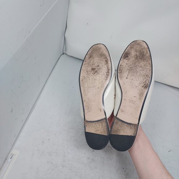 GUCCI Princetown Embroidered Bees Stars White Toe Horsebit Mule - Picture 2 of 13